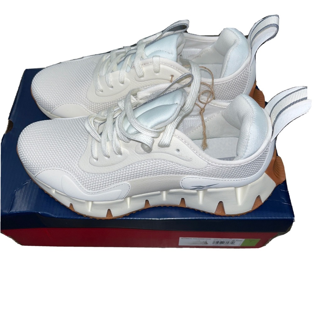 NIB Women's Chalk/Grey/Gum REEBOK‎ Zig Dynamica Running Shoes 7